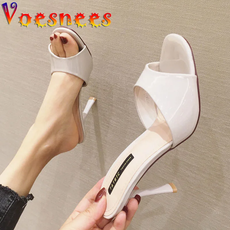 Voesnees 2021 marca donna pantofola estate sandalo esterno quadrato tacco alto elegante scivoli femminili sandalo casa scarpe da ufficio di tutti i