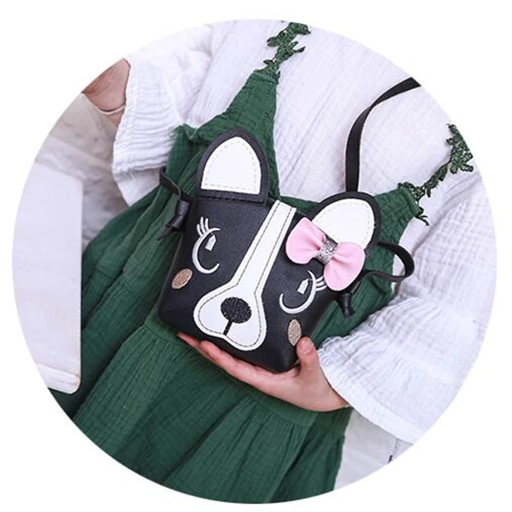 Cute Dog Shoulder Bag Kids Coin Purse Cute Handbags For Girls Messenger Bag Child Keys Coin Purse Princess Mini Handbag KBG019