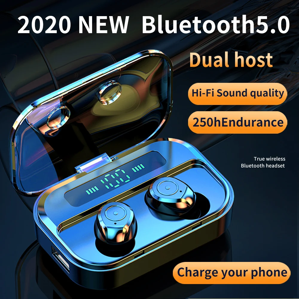 Wireless Bluetooth Earphone Kolinsky M7 with Sports Waterproof Wireless Headphones Headsets Touch Control Charging Box For Phone