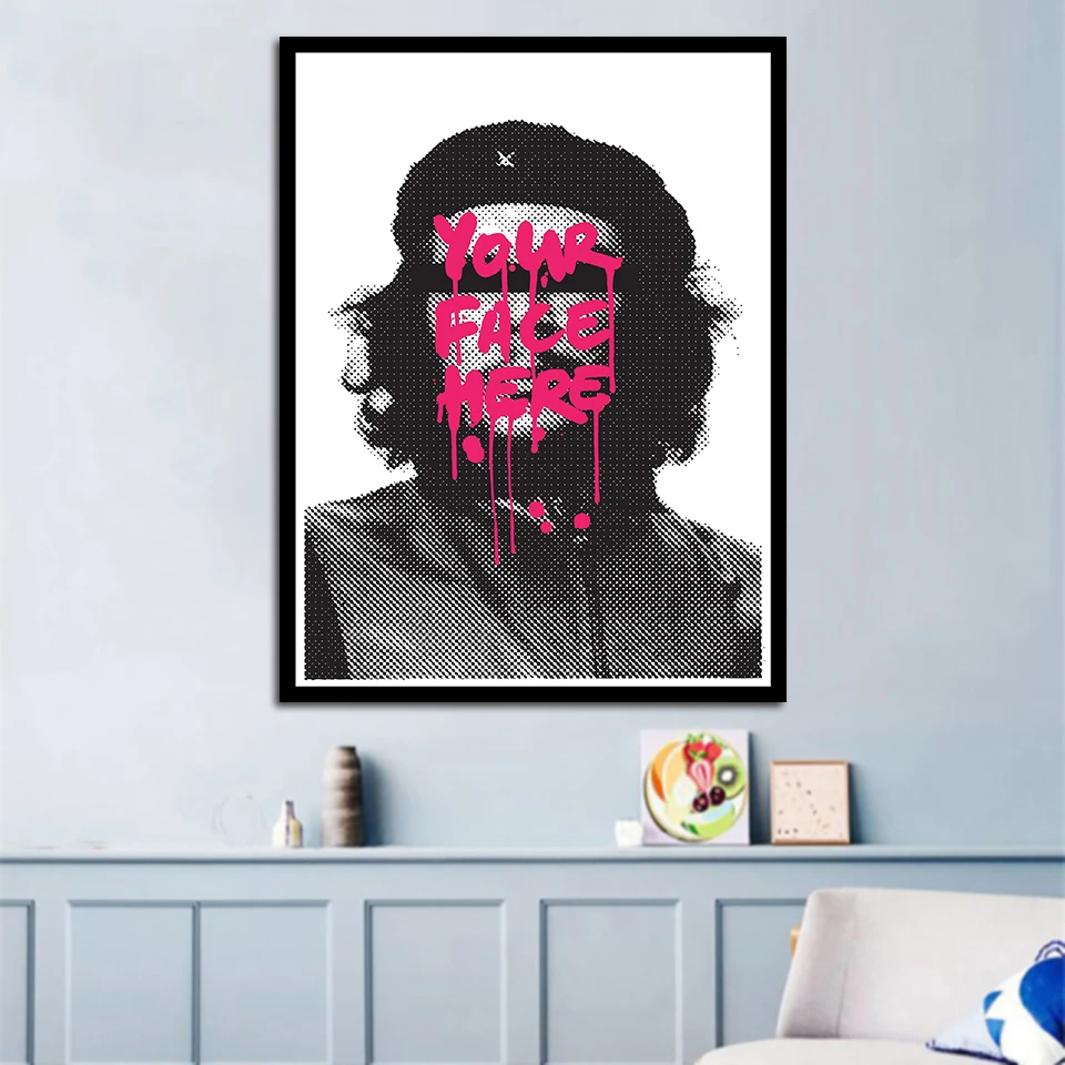 

Wall Art Print Canvas Home Decoration Abstract YOUR FACE HEAR Pictures Nordic Style Modular Poster For Living Room