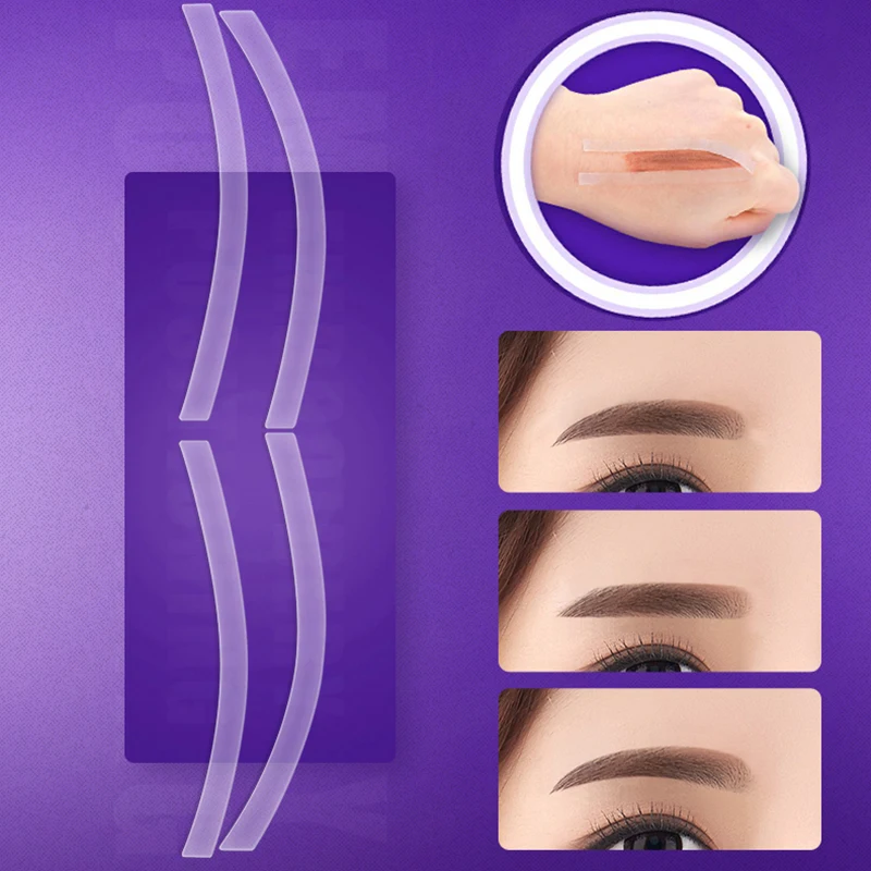 

6 Pairs Disposable Microblading Eyebrow Shaping Sticker Permanent Makeup Accessory Auxiliary Template Eyebrow Stencil PMU Tools