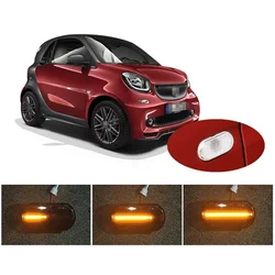 Indicador LED dinámico, marcador lateral, apto para Smart Fortwo Coupe Cabriolet 453, accesorios de estilo de coche