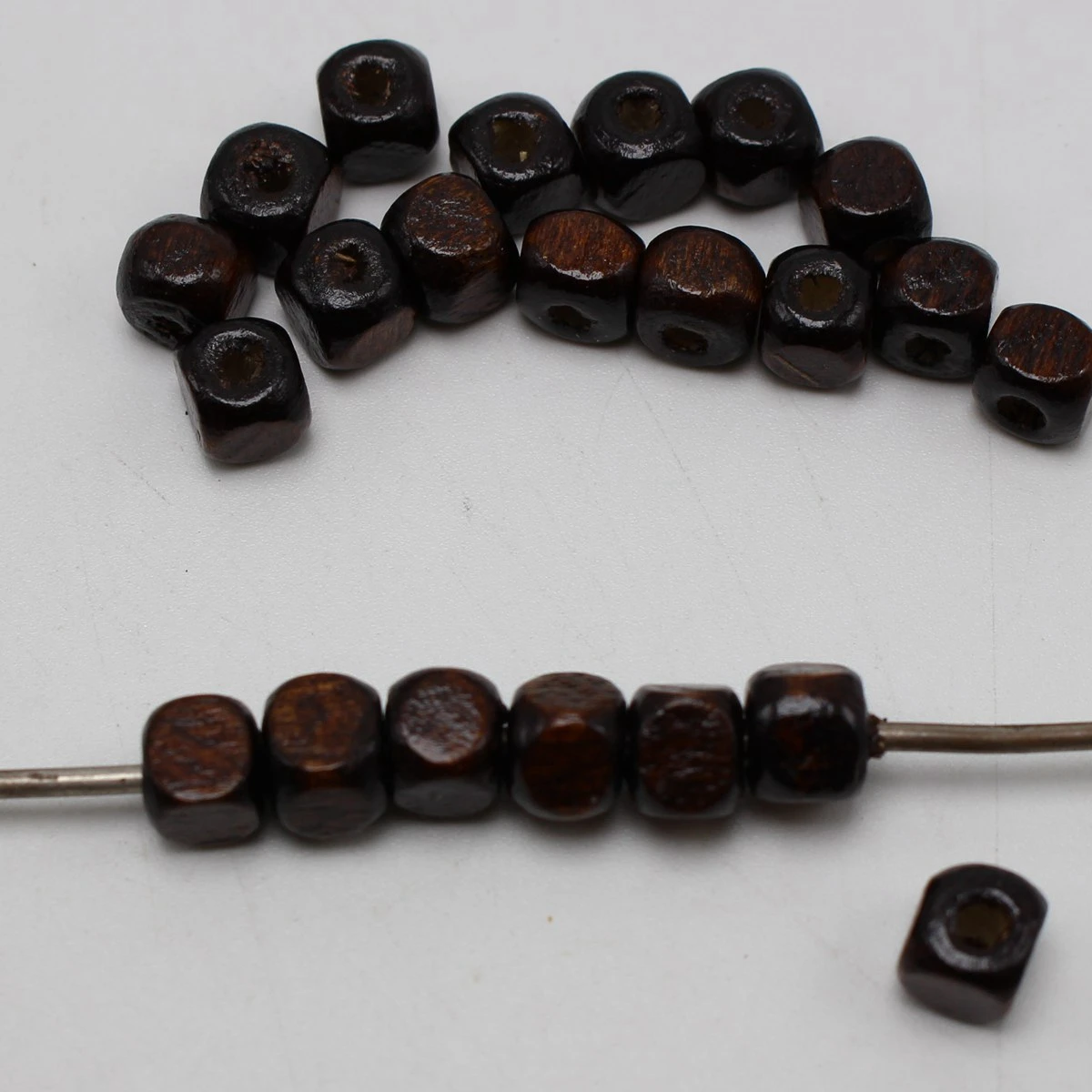 500 Brown 5mm Cube Wood Beads~Wooden wb12-1