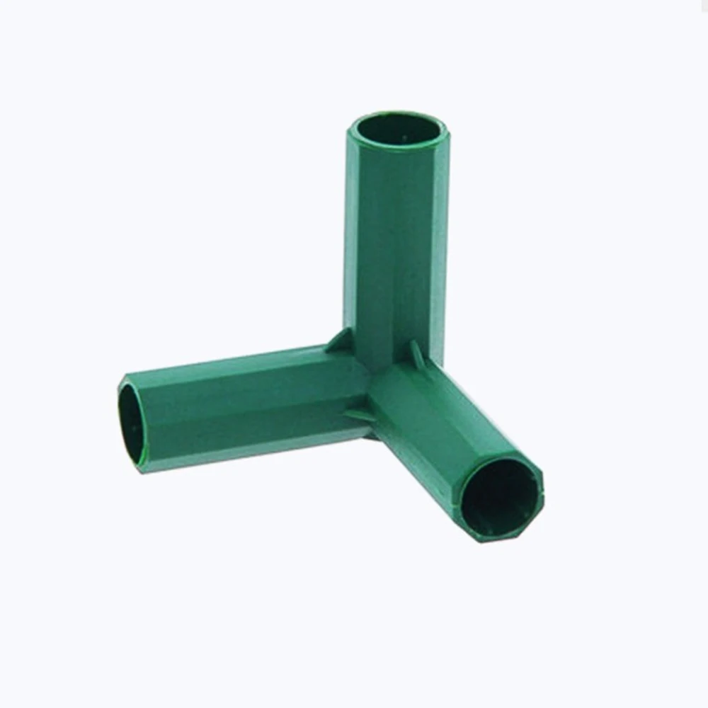 Plastic Gardening Frame Edging Corner Connectors Plant Stakes Fencing Pipe Joint for Flower Stands Greenhouse Frame Construction