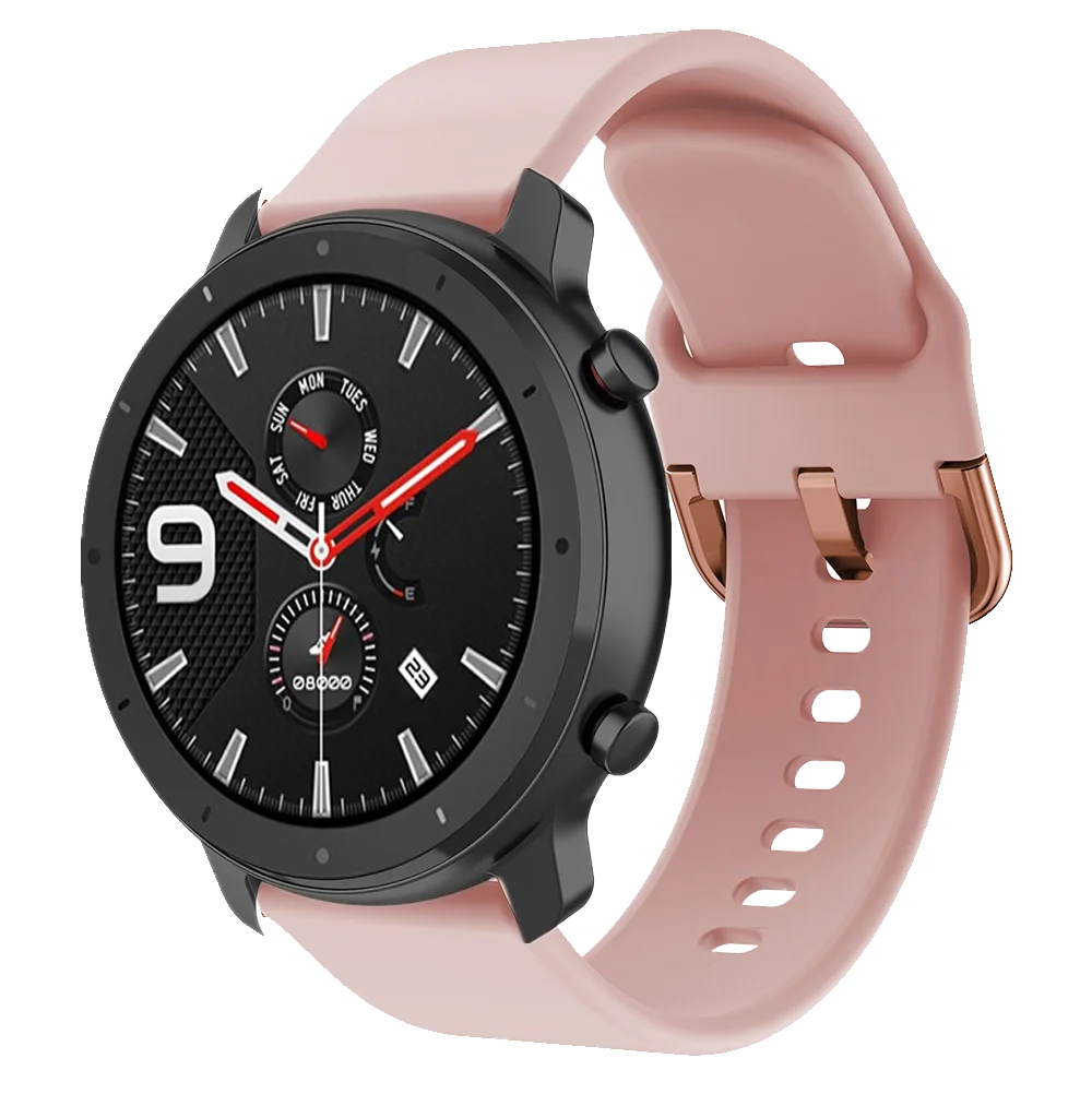 AKBNSTED 20มม.22มม.ซิลิโคนที่มีสีสันสายนาฬิกาสำหรับSamsung GalaxyนาฬิกาActive/Huami Amazfit GTR/GTS/Stratos/Garmin Venu