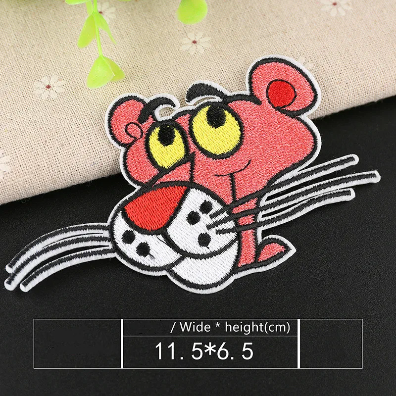 Clothing Embroidery Patches Panther Animal Applique Iron on Denim Jackets Bags DIY Repair Decorative Sticker Parches