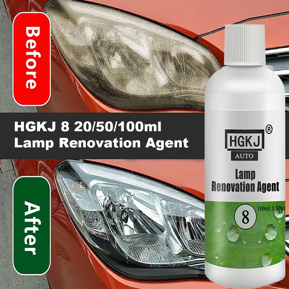 Headlight Headlamp Polish Restoration Kit Lamp Renovation Agent Auto Long Lasting Protection Oxidation Liquid for Car HGKJ 8