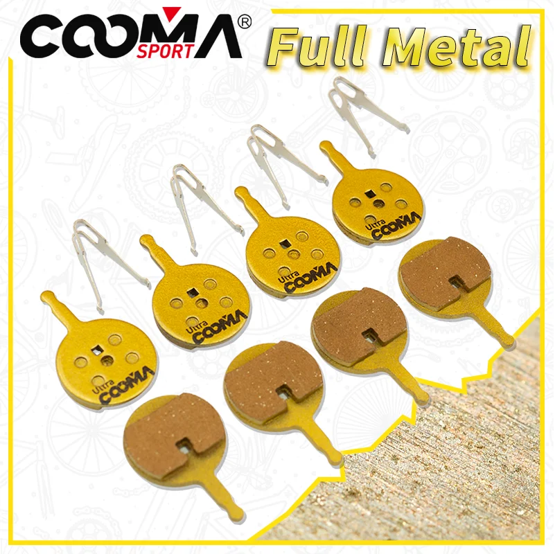 

4 Pairs, Full Metal Bicycle Disc Brake Pads for AVID BB5, E-Bike, Giant, Merida Bike, Promax Calier, Ultra Class