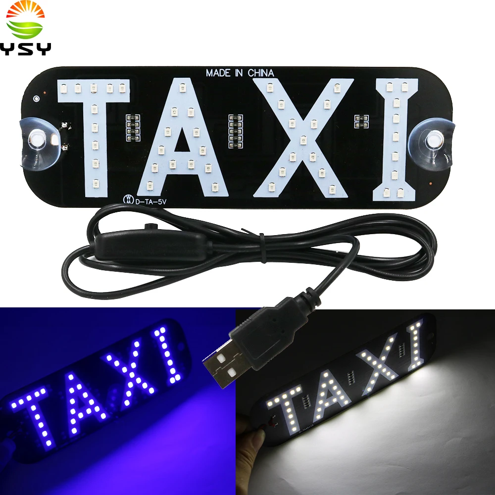 YSY 100X NEW Taxi With USB LED Taxi Panel Libre Signal Light Windscreen Cab indicator inside Lamp Windshield Lamp 5V