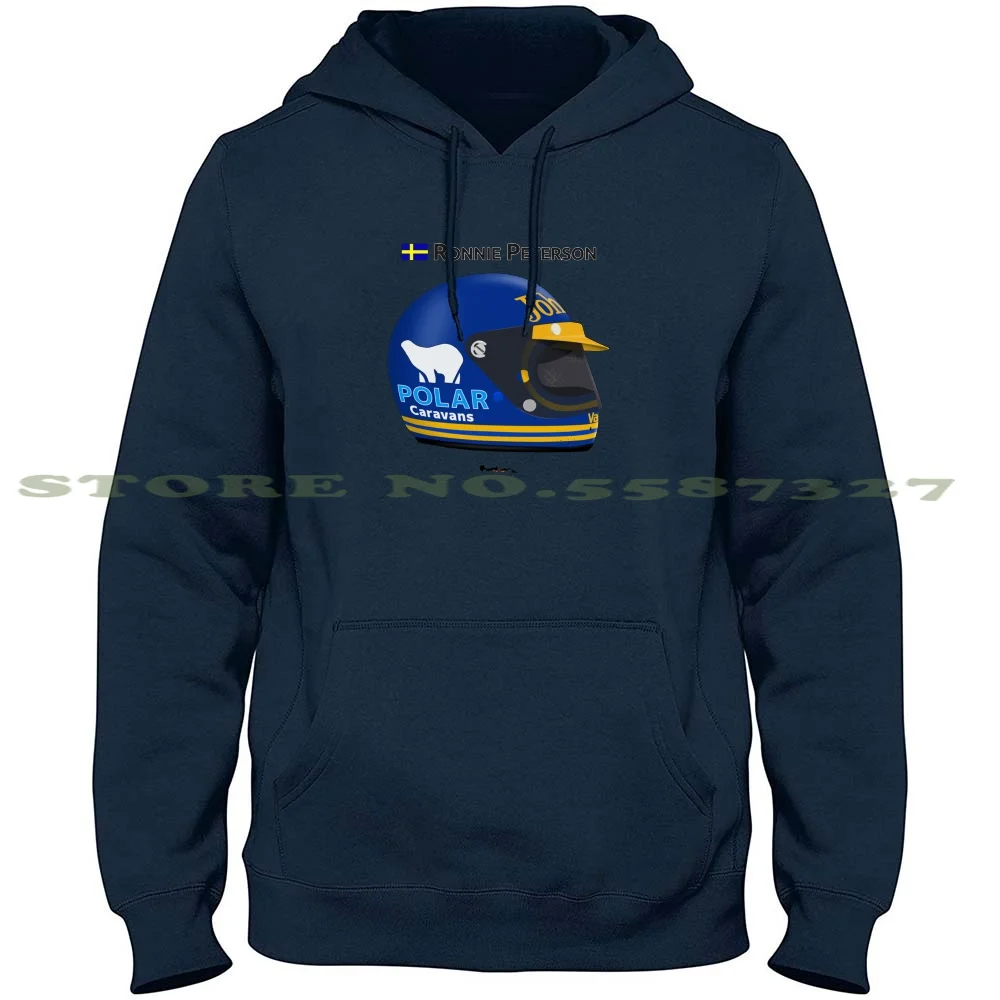 Ronnie Peterson - Helmet Streetwear Sport Hoodie Sweatshirt Ronnie Peterson Lotus Helmet Grand Prix Racing Motor Sport Auto