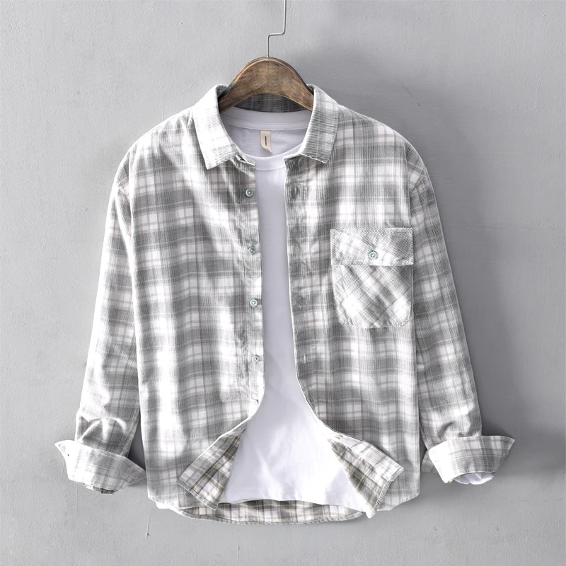 New Style Long-sleeve Cotton Plaid Brand Shirts For Men Fashion Comfortable Tops Clothing Camisa Masculina Fast Drop Shipping