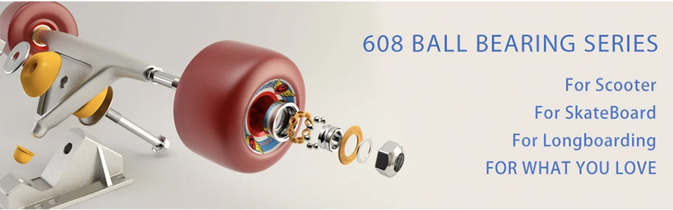608RS 8*22*7 mm ABEC-9 Skateboard-Kugellager 8 Stück/16 Stück 608 2RS Rot Blau Versiegelt für Inline-Skates Rollschuhe Scooter-Räder – Detail 2