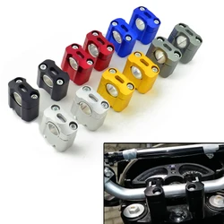 1Pair CNC Motorcycle Bar Clamps Handlebar Risers Adjustable 22mm 28mm Off Road Motorbike Adapter Mount For 7/8