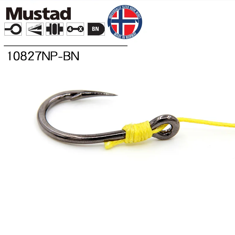 

Deep Ocean Fishing Hooks Original Mustad Fish Hooks 10827 4X Strong Hook Barbed Iron Angeln Hooks Jig Hook Jig Bait Pesca Anzol