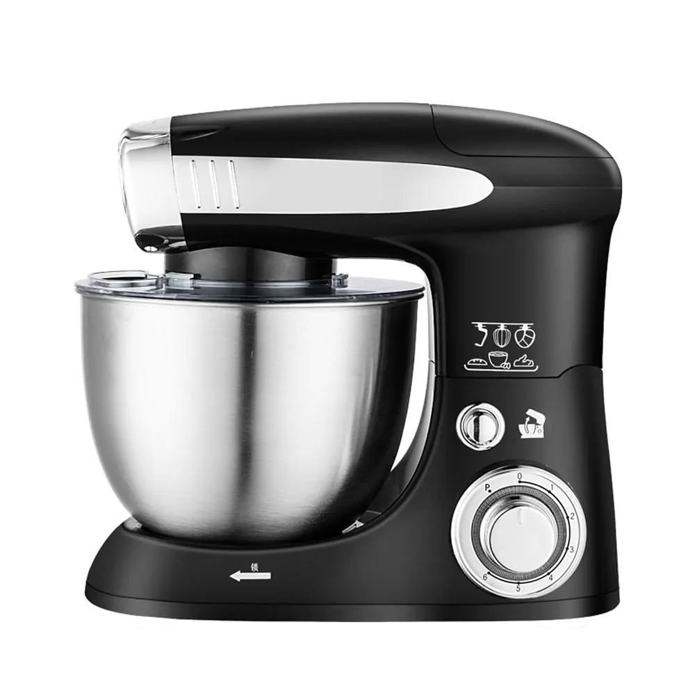 Stand Mixer Stainless Steel Bowl 6-Speed Kitchen Food Blender Cream Egg Whisk Cake Dough Kneader Bread Maker