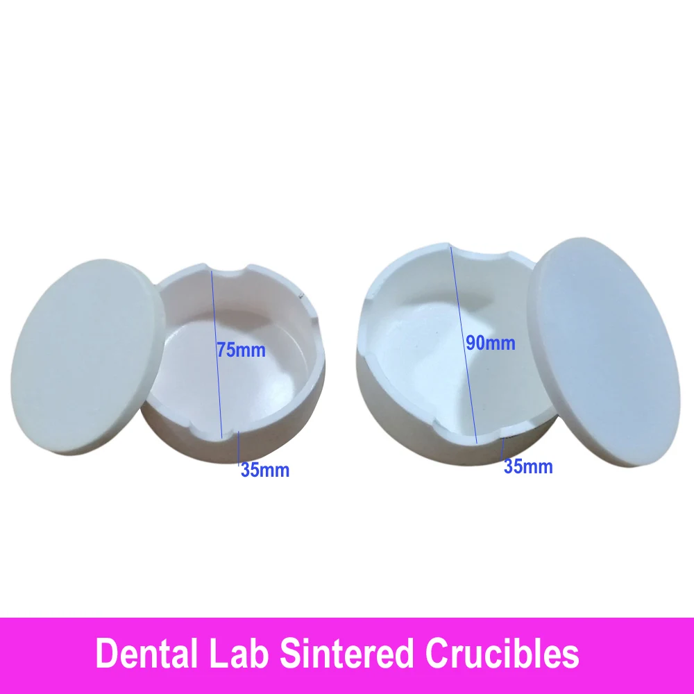 1Set Dental Lab CAD Crucible for Zirconia Crowns Sintered Crucible With Cover Round Shape Holding Beads In Oven