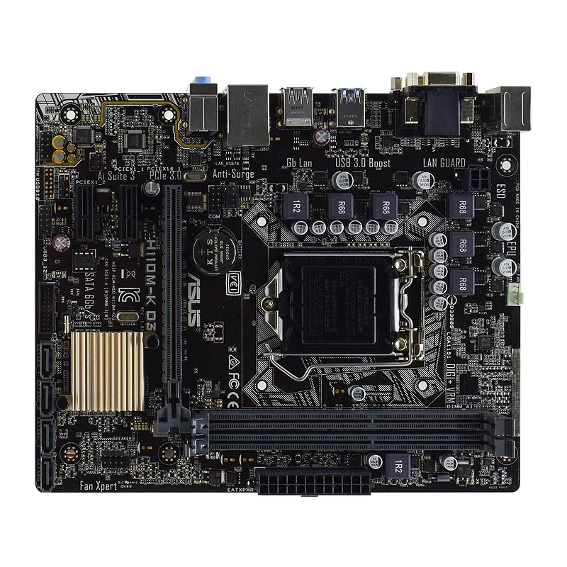 Płyta główna ASUS H110M-K D3 LGA 1151Intel H110 DDR3 32GB Micro ATX obsługa procesora Core i3-7100 6400 6500 7600 7700 6500 G4560