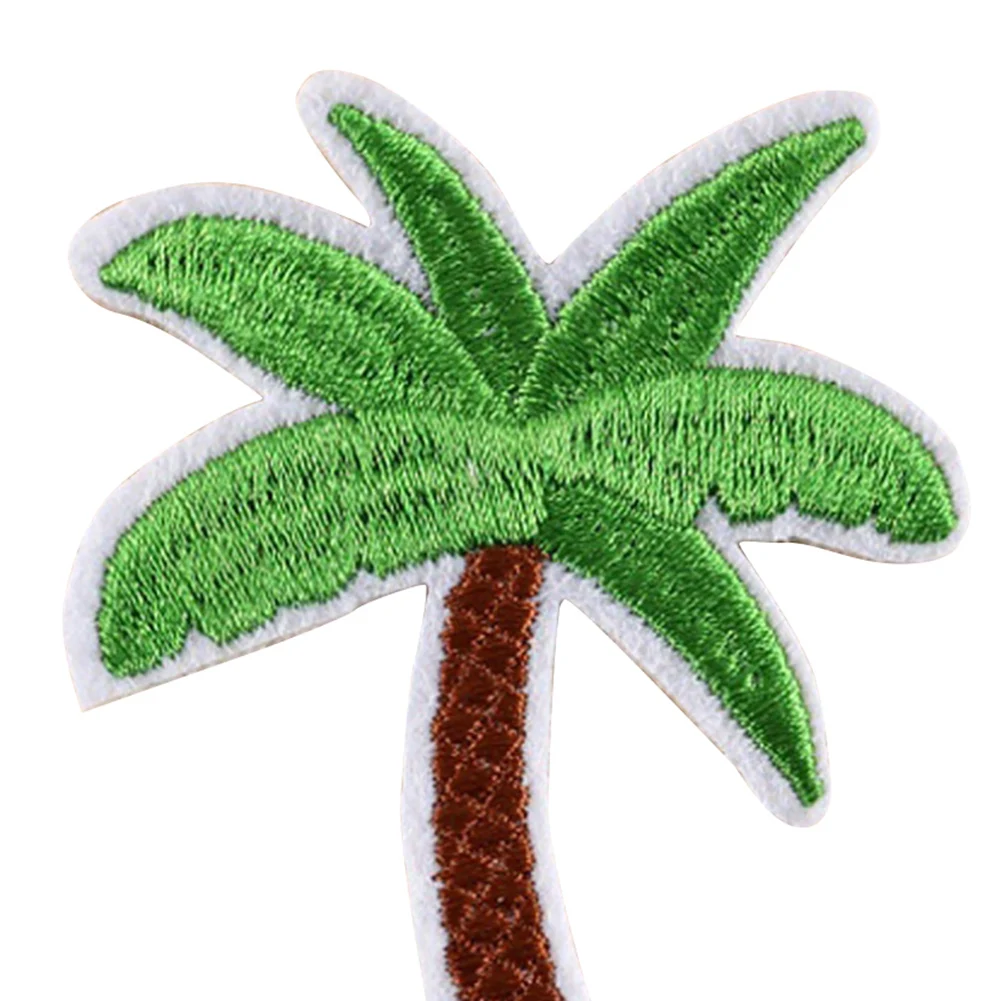 HOT SALES！！！New Arrival 5Pcs Coconut Palm Tree Embroidered Patch Iron on Patch DIY Sewing Applique Wholesale Dropshipping