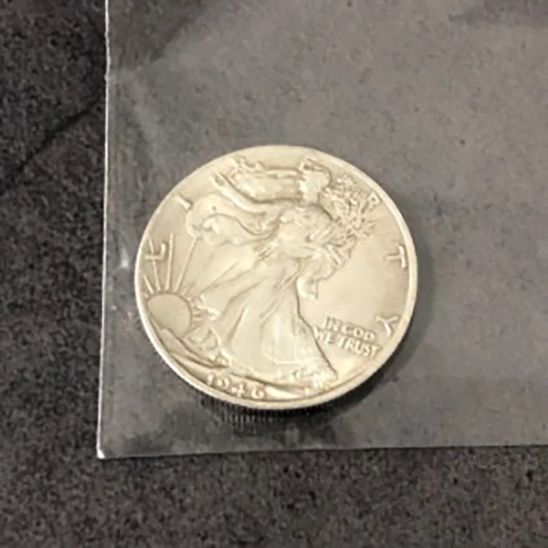 Bag4Life (1 Walking Liberty Half Dollar +DVD) Magic Tricks Close Up Street Illusions Gimmick Coin Thru Clear Plastic Bag Magica