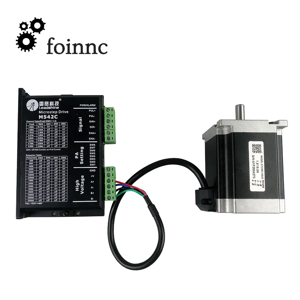 Leadshine M422C Stepper Motor Driver+Leadshine 57 series stepper Motor Kit engraving machine hybrid servo motor