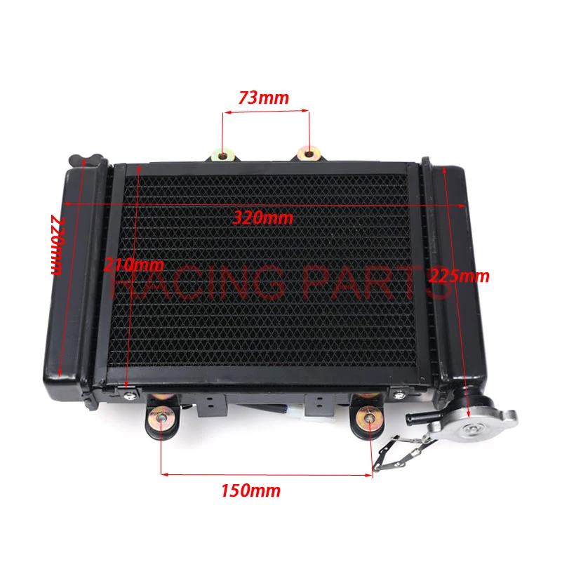 For motorcycle 200cc 250CC moto Quad 4x4 ATV UTV parts NEW Water cooling engine cooler Radiator cooling 12v fan