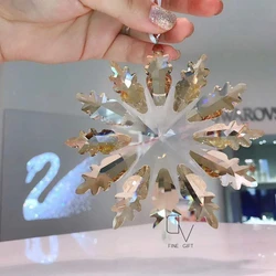 2020 New Exquisite Crystal Snowflakes Car Pendant Charms Ornament Crystal Figurine Sun Catcher Snowflake Hanging Christmas Gift