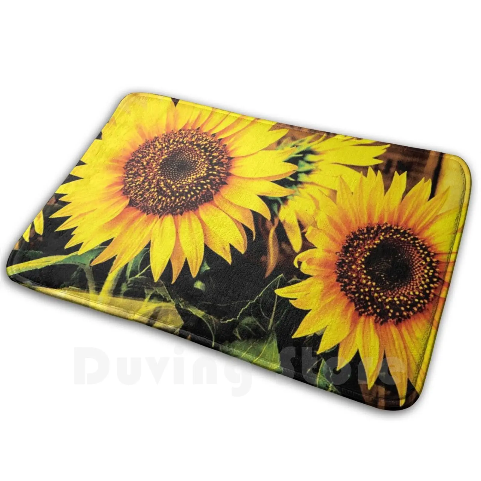 Sunflower Design Cloth Face Soft Non-Slip Mat Rug 1361 Carpet Cushion Carpet Quarantine Face Inhale Breath Oxygen