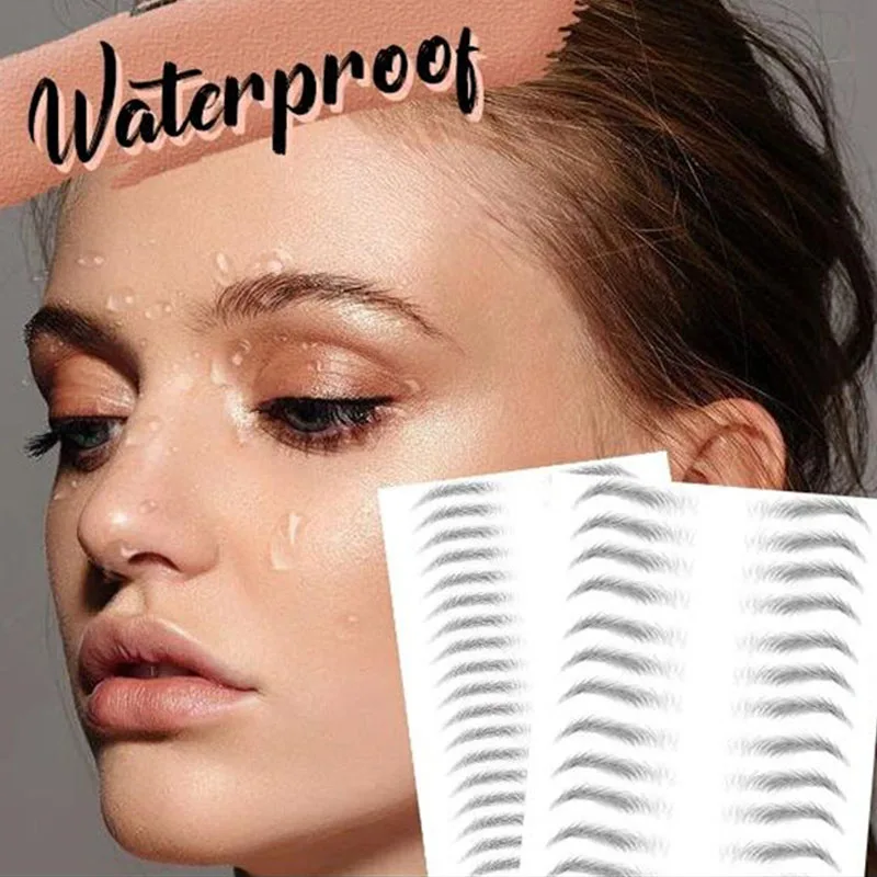 1 Pcs 6D Water Transfer Eyebrow Tattoo Sticker  Hair-liked Authentic Waterproof Long Lasting False Eyebrows Makeup Cosmetic