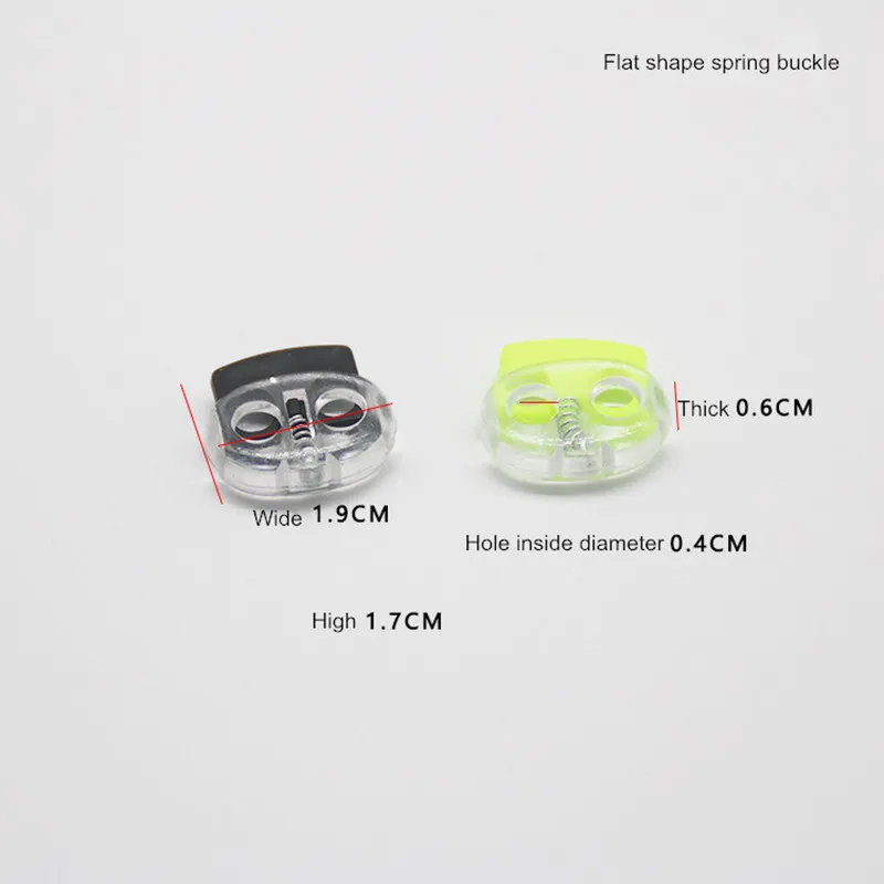 50PCS Round Spring Button Cord Locks DIY Clothes Sewing Elastic Band Stop Adjustment Accessories Crafts Plastic Buttons Material
