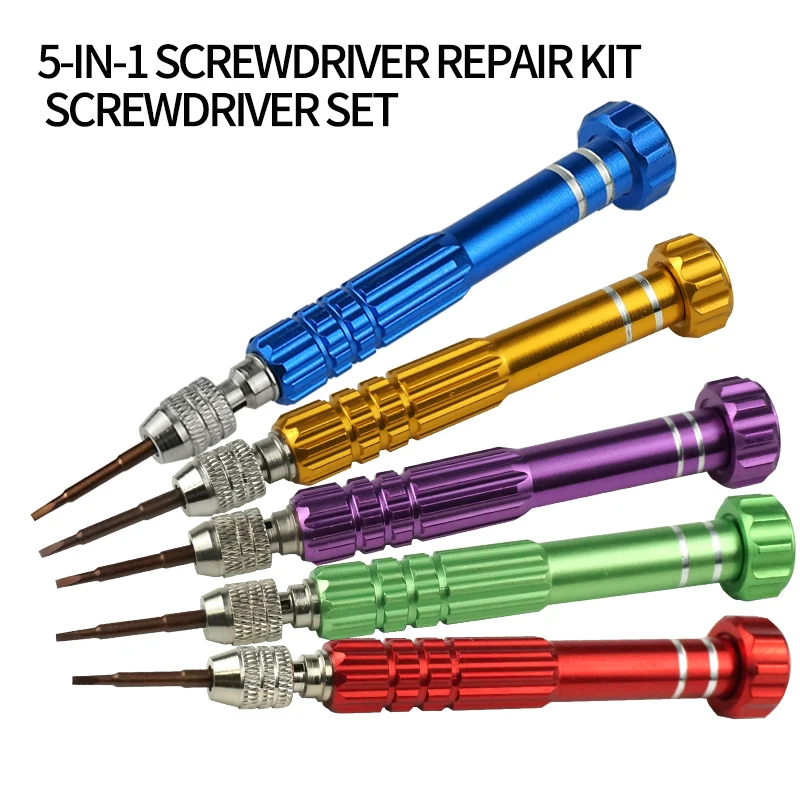 5in1 Screwdriver Repair Kit Screwdriver Sets Phone Opening Tools Phone Repair Tools for Iphone Huawei Xiaomi /Color Random