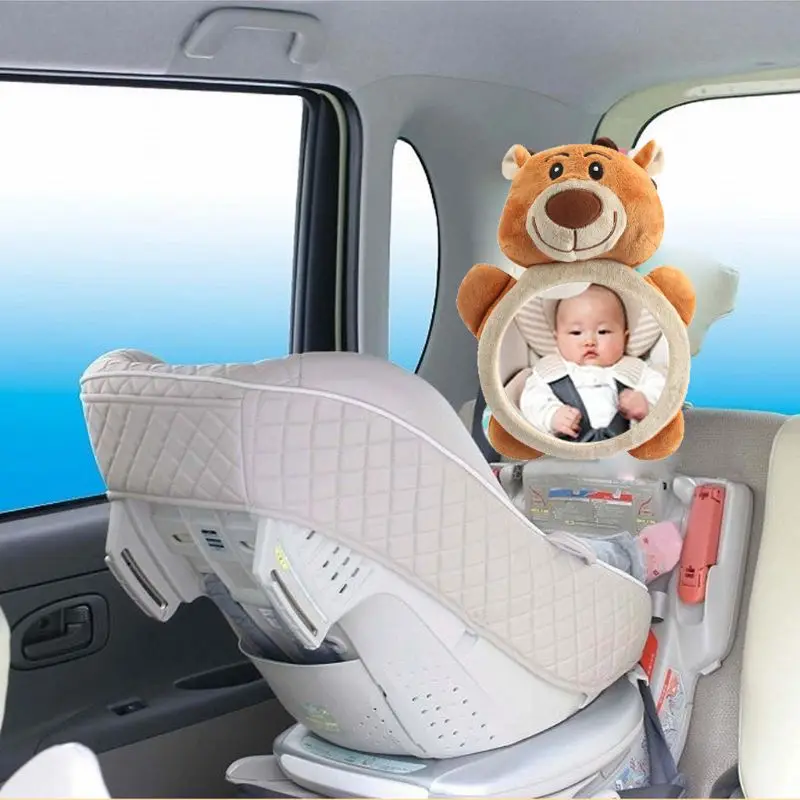 Espejos retrovisores para bebé, asiento trasero de coche de seguridad, espejo de visión fácil para bebé, Monitor infantil bonito y útil ajustable para niños pequeños