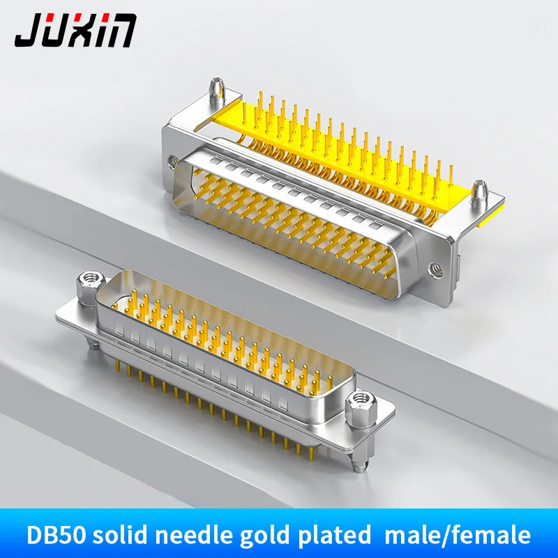 

DB50 curved welding board plug 50PIN soldering sheet head 90 degree arch connector 50 pin straight insertion 180 degrees