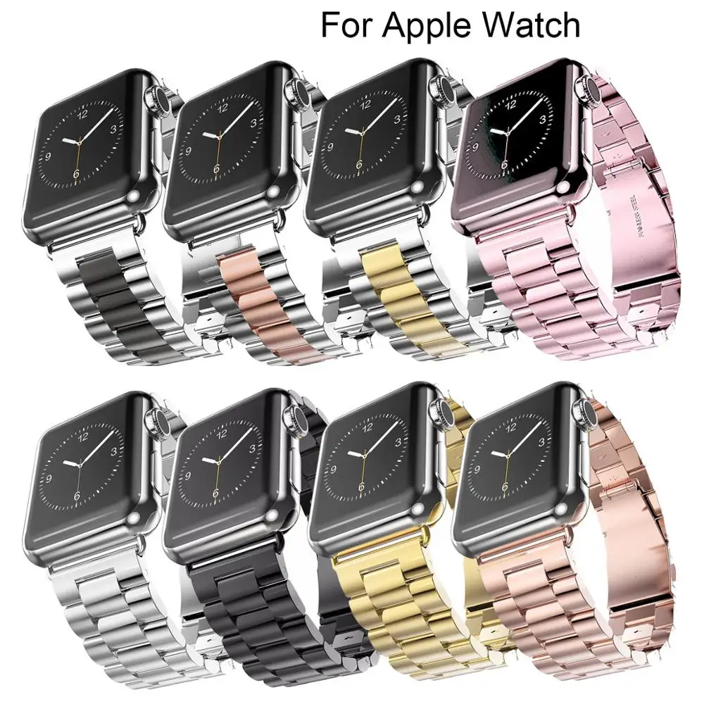 Stainless steel metal strap For Apple Watch 40mm 44mm 38mm 42mm fashion band for Apple Watch series 7 6 5 4 3 2 1 Watch bracelet