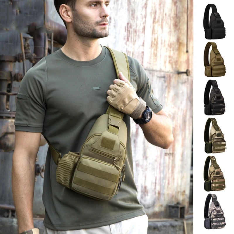 

Tactical Bag EDC Shoulder Backpack Travel Hiking Climbing Sling Bag Outdoor Climbing Anti Theft USB Charge Bags