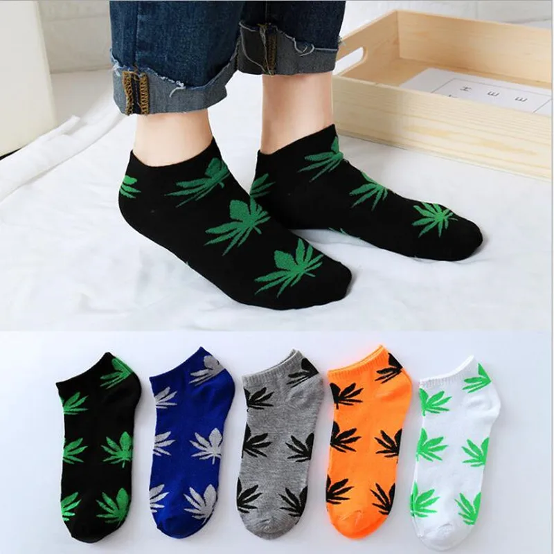 Unisex fashion Harajuku skarpetki weed socks cotton street fashion hip hop socks happy fun calcatenes hip hop men\'s sock Loss sa