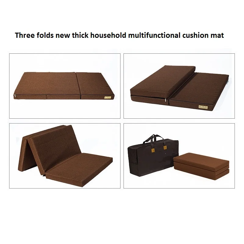 Household Portable Three-Folds Meditation  Coconut Palm Mat Buddha Cushion