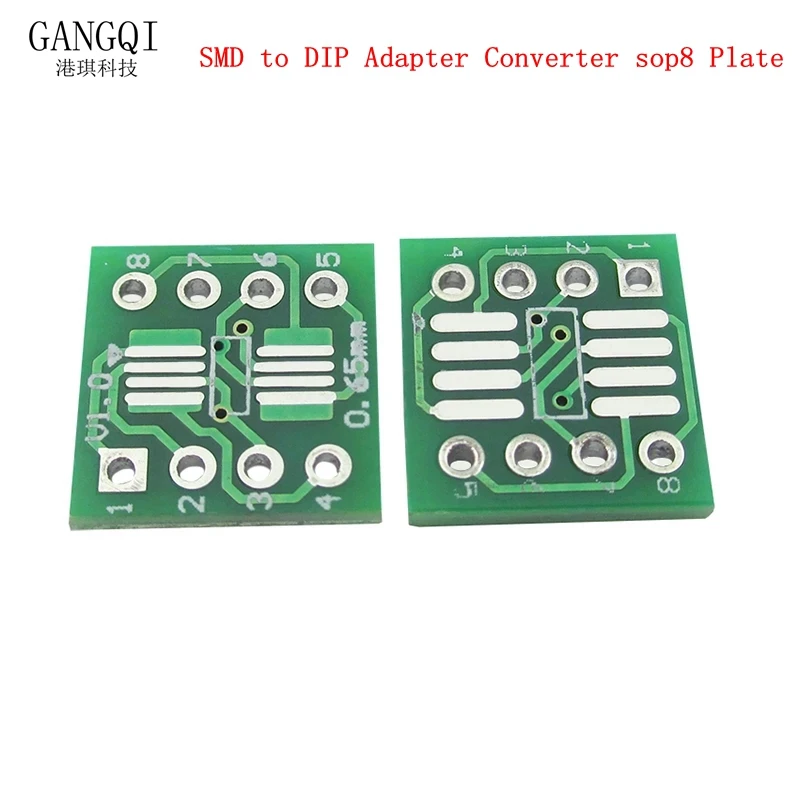 10 шт. SOP8 Поворотная плата DIP8/Φ IC АДАПТЕР SOP8/TSSOP8/SOIC8/SSOP8 плата для DIP-адаптера преобразователь пластина 0,65 мм 1,27 мм