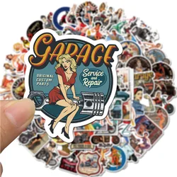 10/30/50/100Pcs Retro Poster Motorfiets Meisje Sticker Voor Laptop Motorfiets Skateboard Bagage Vintage Decal speelgoed Stickers Packs