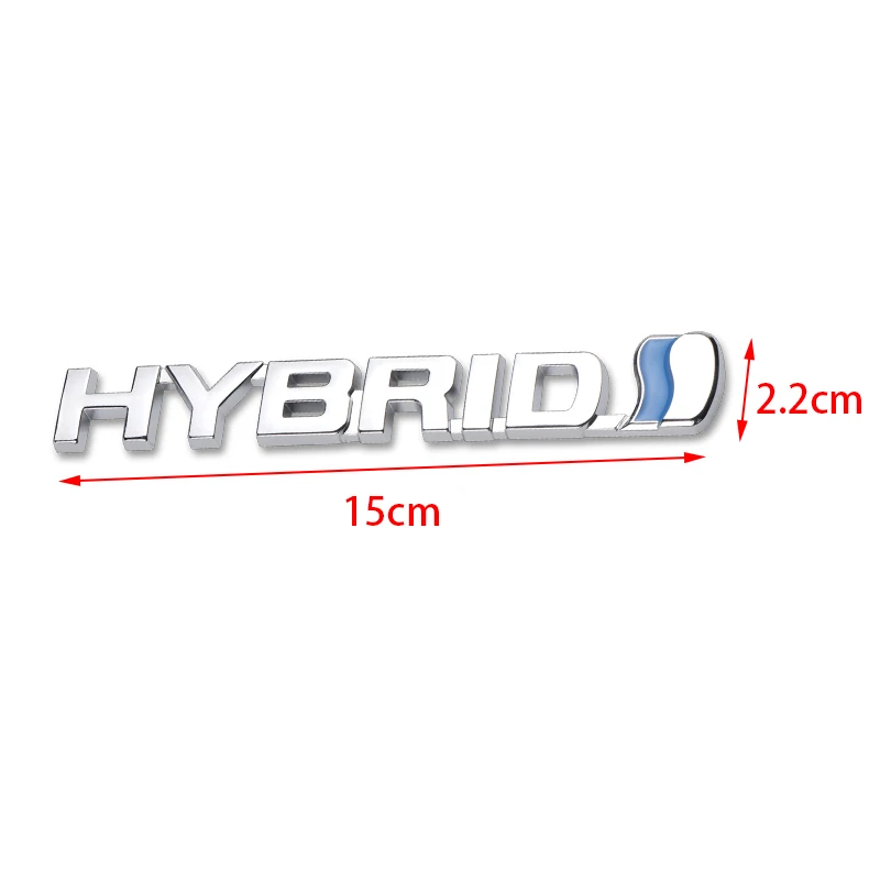 For Toyota Prius Camry Crown Auris Rav4s TRD Car 3D Metal HYBRID Emblem Stickers Auto Body Trunk Styling Decor Decal Accessories