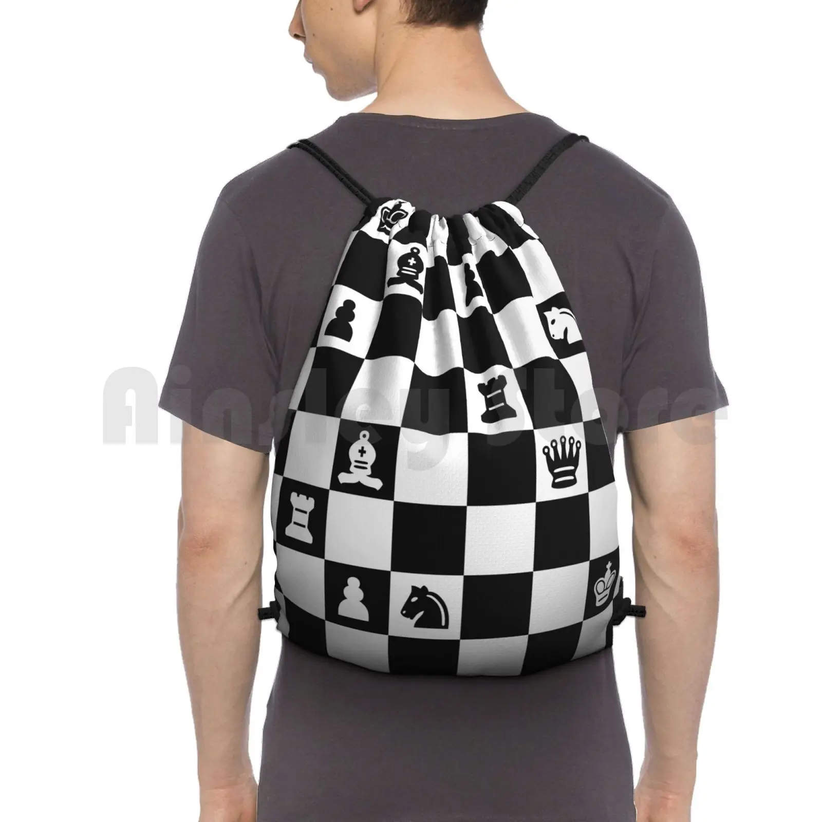 Chess You Only Live Once Backpack Drawstring Bags Gym Bag Waterproof Chess You Only Live Once Yolo Julian