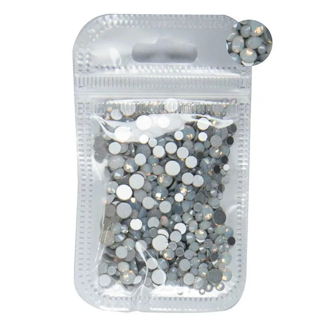 Flatback Crystal Rhinestone para Nail Art, strass não-Hotfix, vidro 3D, decoração Flatback, SS3-ss30 tamanhos mistos, 5g por saco