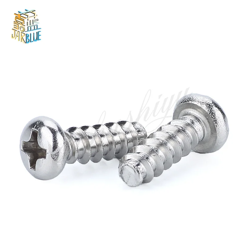 100Pcs M1.4 M1.7 M2 M3 PB Pan Head Electronic Micro Screws Nickel Phillips Self-tapping Phone Screw