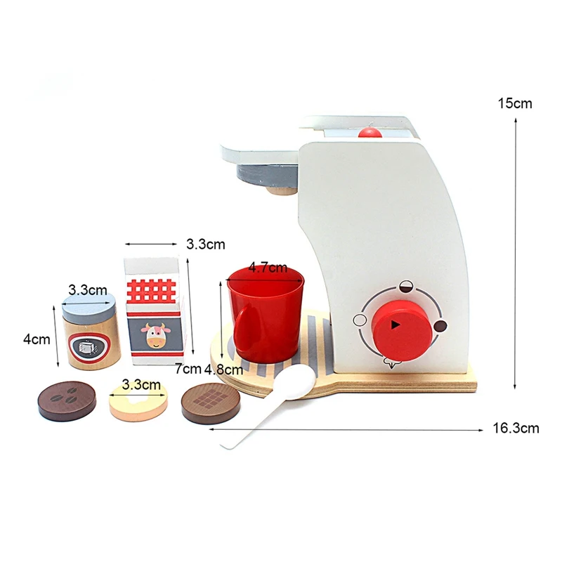 Ensembles de jeu de simulation en bois Montessori pour enfants, machine à café JxMaker, mélangeur de jouets de cuisine, Twijk