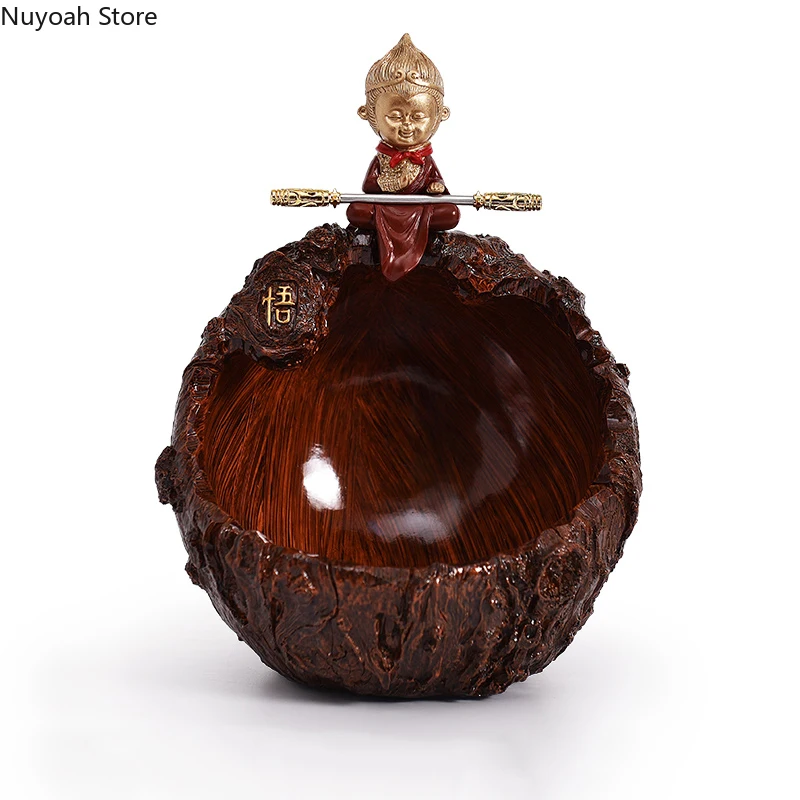 

Creative Home Storage Box Decoration Wood Grain Resin Craft Statue Sculpture Storage Monkey King Decoration Home Decoration