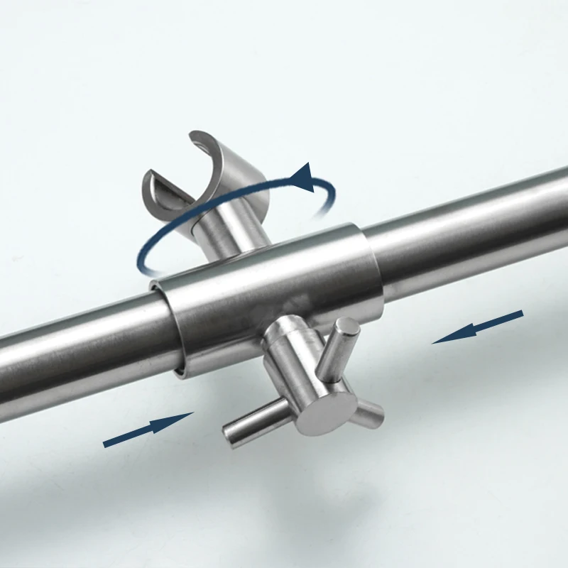 Dusche Rutsche Bar Bad Höhe Einstellbare Handheld Dusche Kopf Halter SUS304 Edelstahl Gebürstet Runde Platz Heben Stange