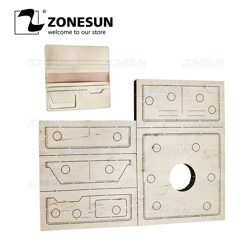 

ZONESUN Custom Leather Handmade Man Wallet Die Cutter Clicker Die Steel Rule Die Cuts Punching Tool For Die Cutting Machine