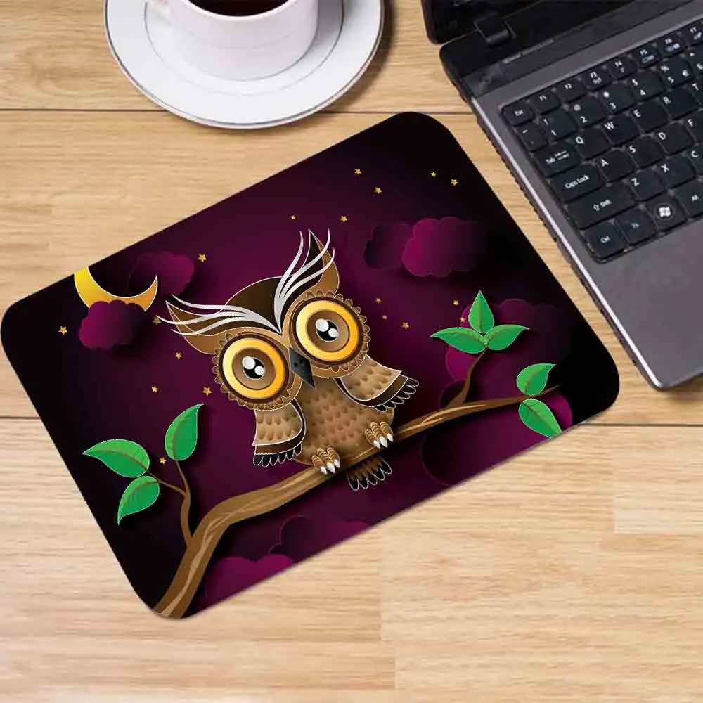 Best Selling Cute Owl Animal Comfortable Small Mouse Pad Gaming Mouse Pad Speed Version Gamer Laptop Keyboard Pad 220X180X2MM