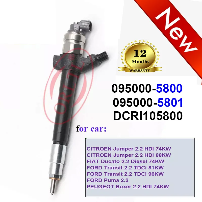 

ORLTL DCRI105800 9659325580 1378432 6C1Q-9K546-AC 1980J7 095000-5800 095000-5801 Diesel Injector for CITROEN FIAT FORD PEUGEOT