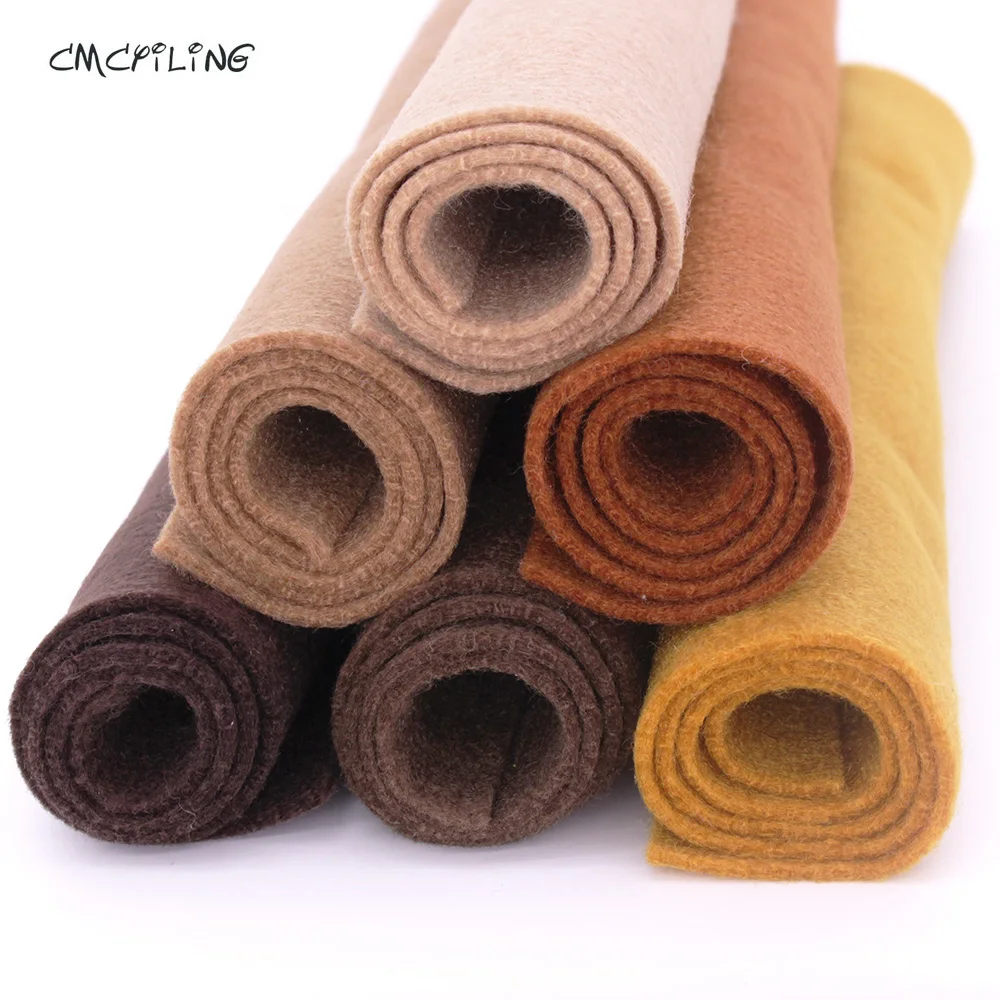 Flesh/Brown/Chocolate Color Soft Felt,Felt Craft, Polyester NonWoven Fabric,Decoration Material,For Scrapbooking,Sewing Toys