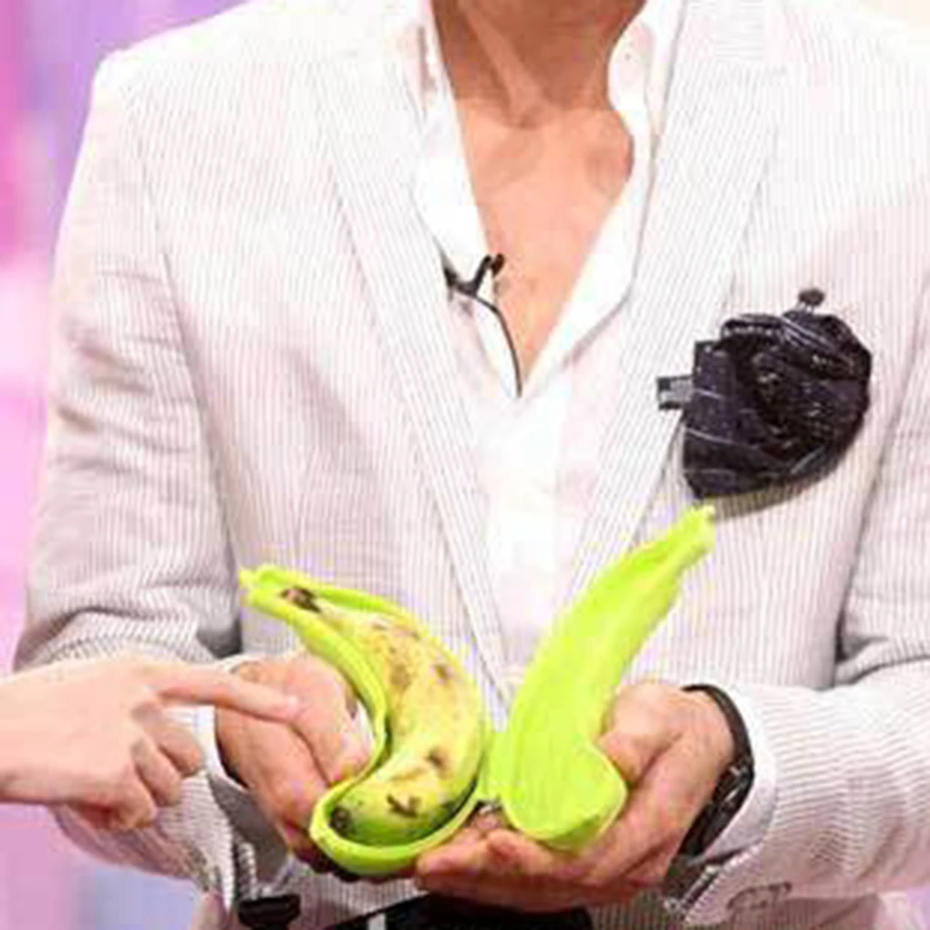 2022 البلاستيك الموز حامي حاوية حامل الصندوق الغذاء الغداء صندوق تخزين الفاكهة لحقيبة السفر في الهواء الطلق لطيف الموز #3